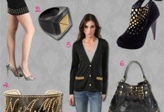 Haute Trend: Black with Gold Studs