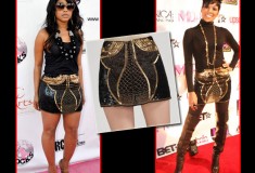 Who Rocked it Hotter: Trina vs. Monica in the Gryphon Sequin Mini Skirt