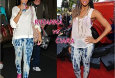 Who rocked it hotter: Rihanna vs. Ciara in the Charley 5.0 Skinny Mini Tie Dye Legging Jean