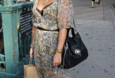 Street style: Lia looks boho-glam in an Anthropologie dress