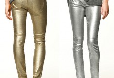 Party rockin’ pants: Zara Metallic Trousers in gold or silver