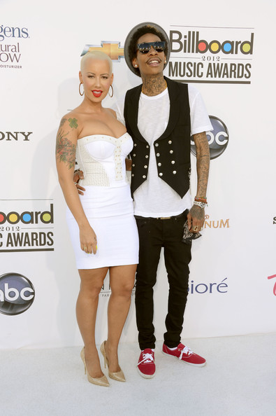 Amber Rose and singer Wiz Khalifa at the 2012 Billboard Music Awards