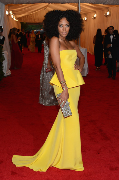 MET Gala Solange Knowles in yellow Rachel Roy