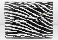 Jimmy Choo and Rob Pruitt CANDY Zebra Acrylic Clutch Bag with Gold Chain Strap