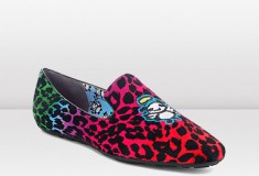 Jimmy Choo and Rob Pruitt WHEEL Leopard Print Pony Slippers