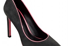 Cameron Silver For Nine West JACE pump in grey pink suede