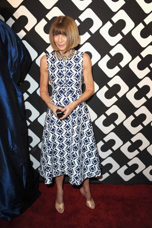 Anna Wintour in a DVF Dress