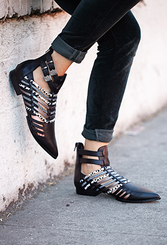 Forever 21 Jungle Frenzy Cutout Booties