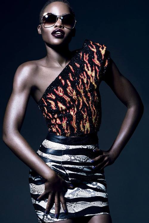 Lupita Nyong'o in Saint Laurent for Vogue Italia, February 2014
