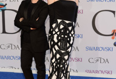 Christian Siriano and model Coco Rocha at the 2014 CFDA fashion awards