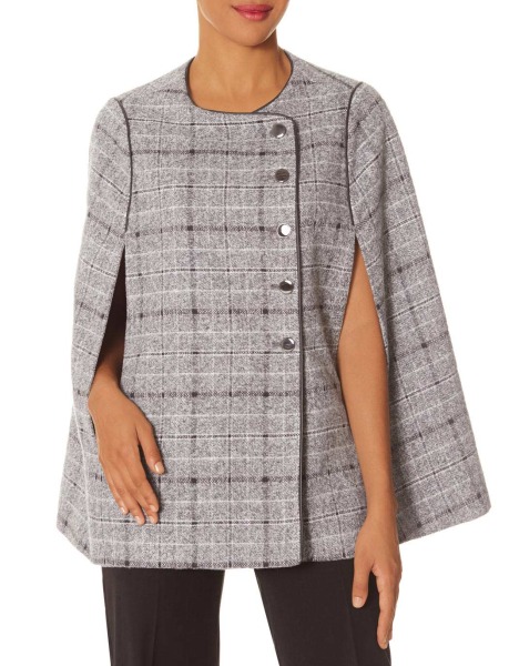 The Limited - Scandal Collection Plaid Cape