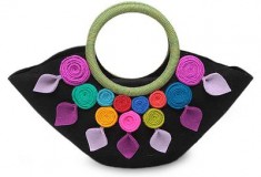 Andean Color Wool handle handbag