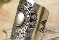 Hill Tribe Sun Handmade Sterling Silver Wrap Ring
