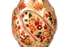 Magical Paradise Hand Crafted Copper and Gold Leaf Vase from Mexico