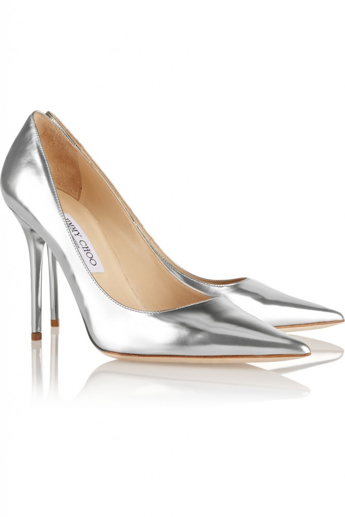 Jimmy Choo Abel mirrored-leather pumps