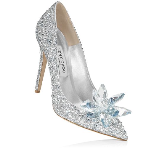 Nine Cinderella-Inspired Shoes to Wear IRL - Jimmy Choo Crystal Covered Pointy Toe Pump 'Cinderella Slipper'