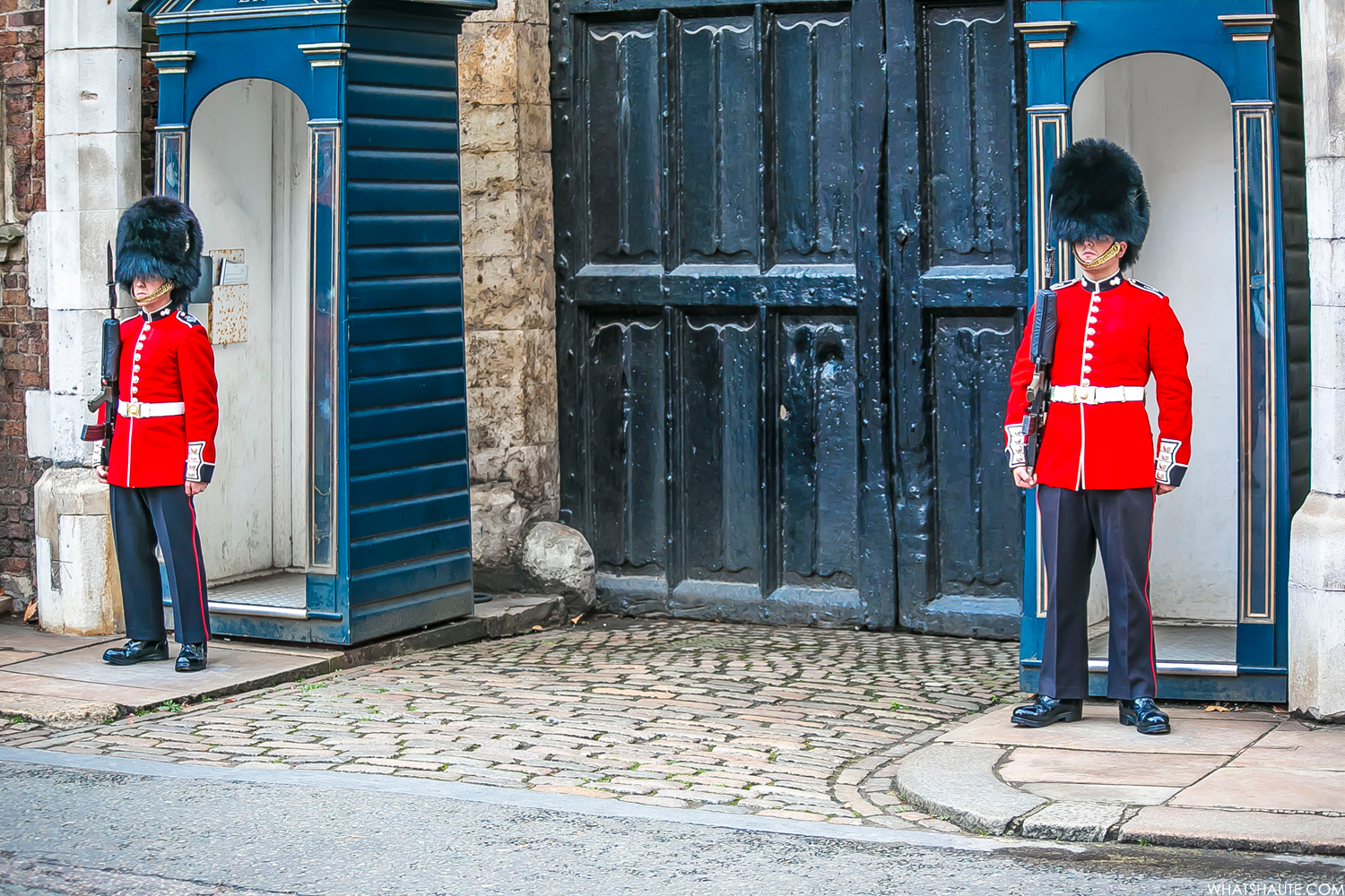 Guards boxes on Cleveland Row at St. James's Palace - London, England, What's Haute in the World