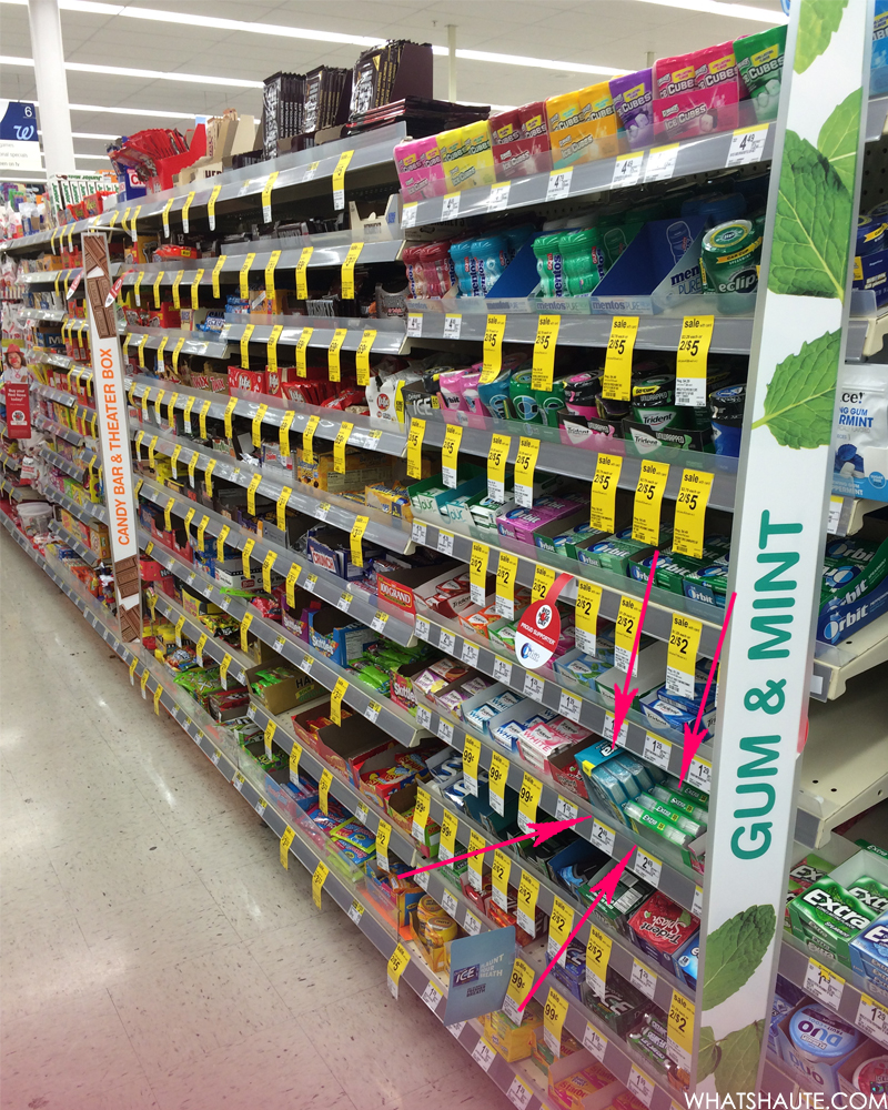 Extra gum in Walgreens aisle