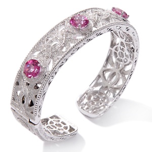 ramona singer hsn jewelry pink topaz and diamond cuff bracelet
