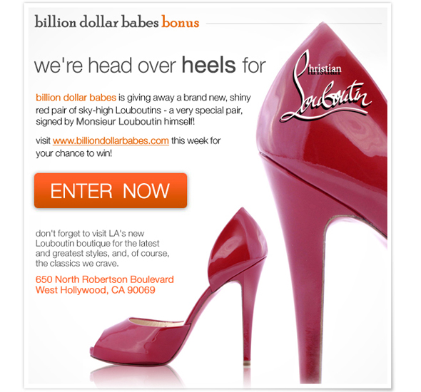 Win a pair of autographed Christian Louboutin pumps from Billion Dollar Babes