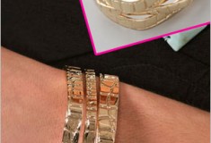 tuleste market gold Croc Bangle Set