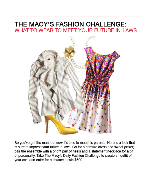 Sponsored post: The Macy's Fashion Challenge - What to wear to meet your future in-laws