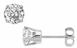 14k white gold 1/2-carat diamond stud earrings