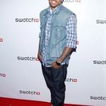 chris-brown-red-carpet Swatch New Gents Collection launch party