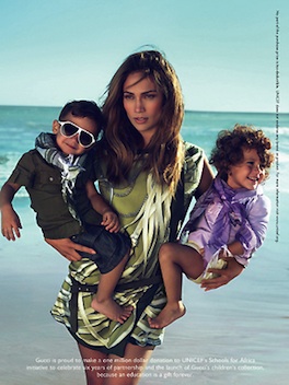 Jennifer Lopez models with twins, Max and Emme - the faces of Gucci Children's collection