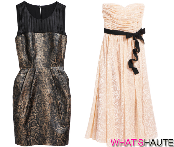 h&m-black-snake-cream-beaded-party-dresses