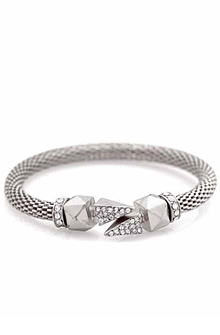 Belle Noel Dagger Glam Rock Bracelet in Silver