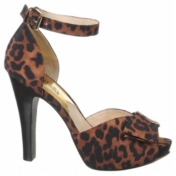 MICHAEL Michael Kors Nadia leopard print Ankle-Wrap Sandal side view