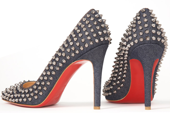 pumps with spikes. His spike-studded Pigalle pump