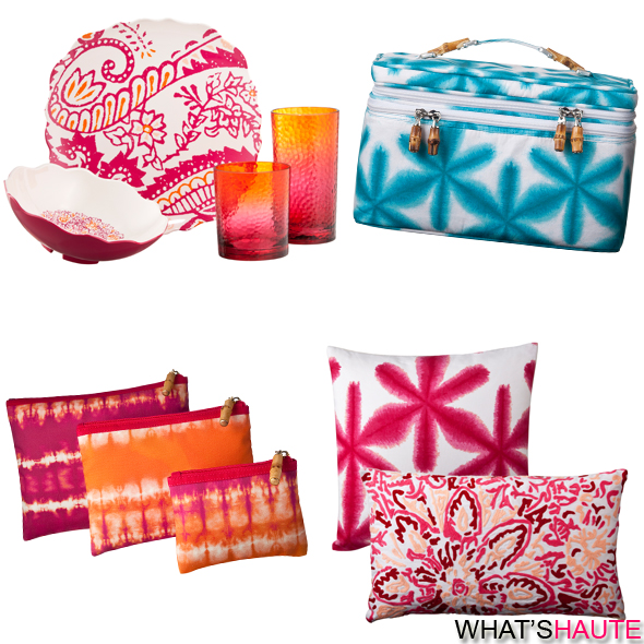 Calypso-St.-Barth-for-Target-collection-home-throw-pillows-zip-pouches-train-case-plates-bowls-cups-tie-dye