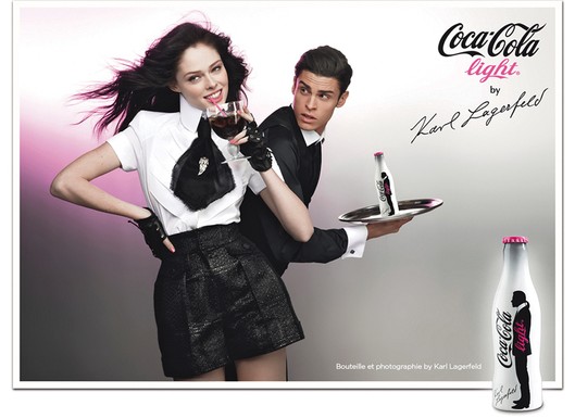 Coco Rocha in an ad for Coca-Cola Light by Karl Lagerfeld