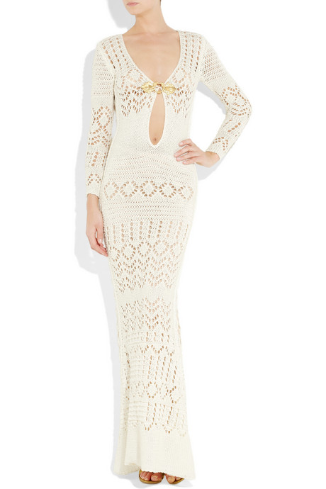 leann-rimes-wedding-dress Emilio Pucci Cutout crocheted gown