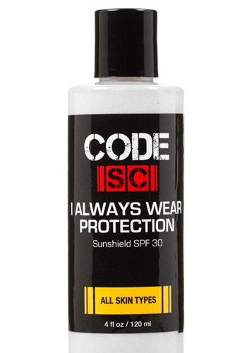 Code Sc 'I Always Wear Protection' Sunshield SPF 30