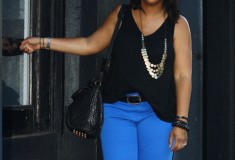 My Style: (Black tank + Blue Zara pants + Jeffrey Campbell zebra sandals)