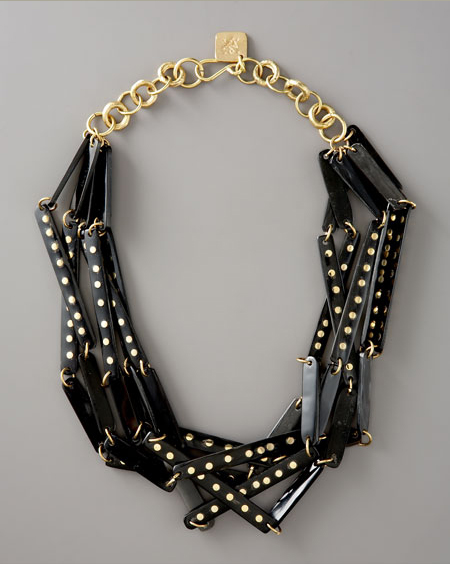 Ashley Pittman Collection Kidogo Studded-Horn Necklace what's haute