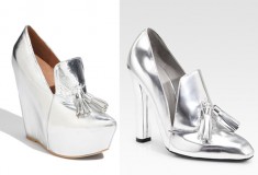 Shoe wars: Alexander Wang ‘Anais’ Metallic High Heel Loafer vs. Jeffrey Campbell ‘Zealous’ Pump