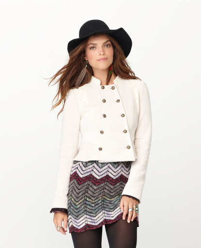 Free-People-Jacket,-Long-Sleeve-Double-Breasted-Lace-Inset white military jacket what's haute