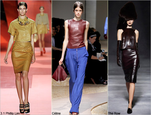 Haute-fashion trend-leather-shirts-and-tops-3.1-Phillip-Lim-Céline-The-Row-runway Fall 2011