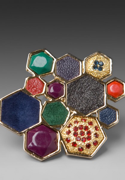 Haute buy: House of Harlow by Nicole Richie Mixed Media Large Cluster Ring close up