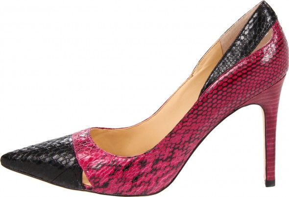 Ivanka Trump Gurdian Pump pink black snake side view what's haute