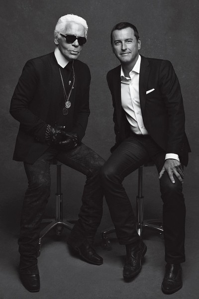 Karl Lagerfeld and Pier Paolo Righi