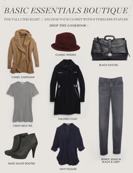 The Elements of Style - 8 Basic Essentials for Every Wardrobe on shopbop