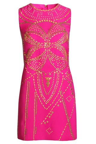 Versace for H&M - beaded pink silk dress