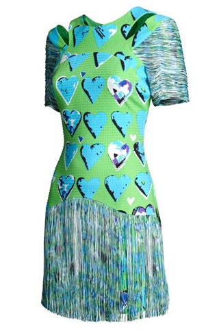 Versace for H&M - silk heart dress