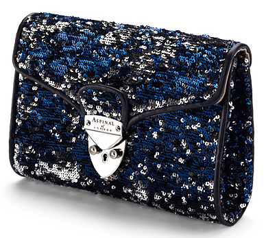 Aspinal of London Midnight in Manhattan Clutch side view