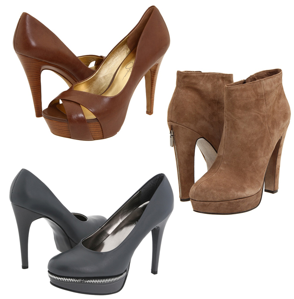 Gabriella Rocha Kristen gray zipper pump Jessica Simpson Agomez brown peep-toe pump BCBGeneration Joesana suede Bootie on sale at 6pm